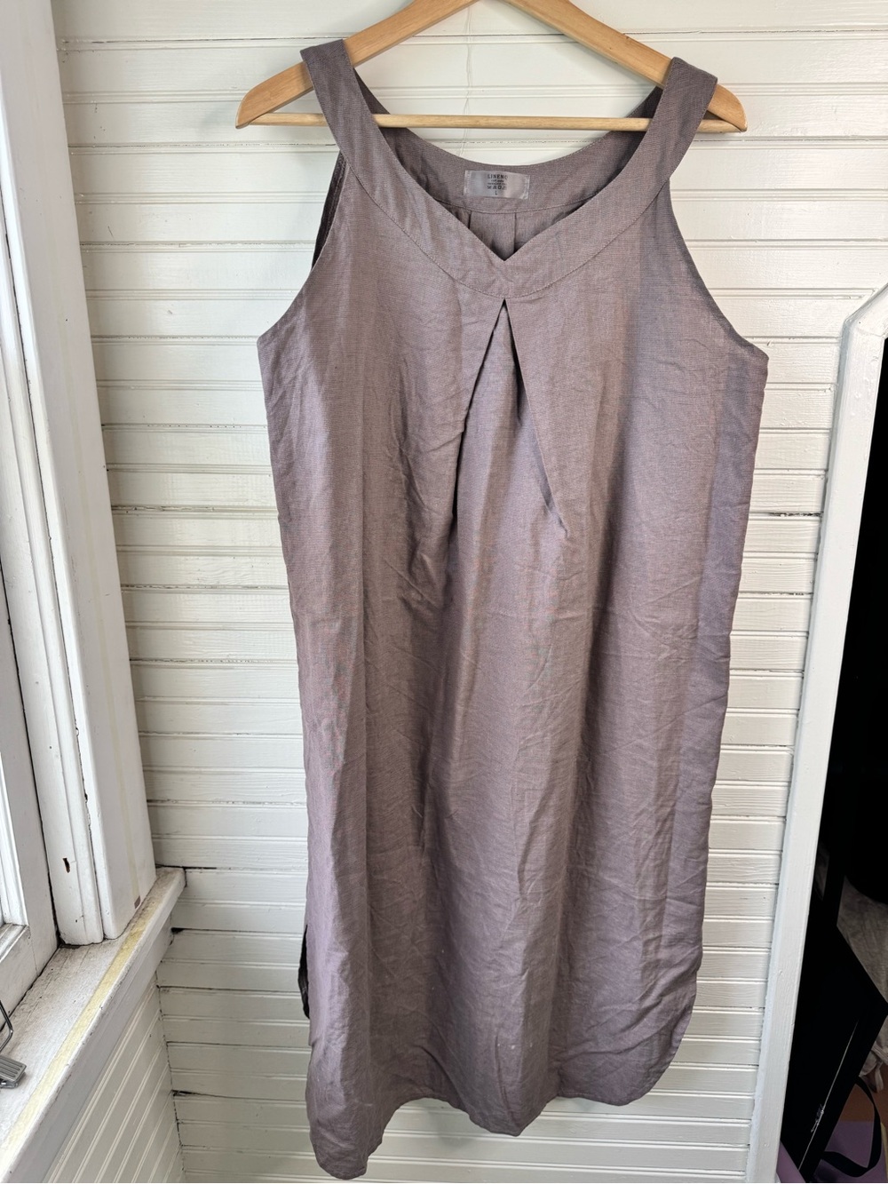 LinenQ Restful linen nightdress sz L